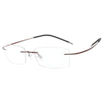 HDCRAFTER Mens Lightweight Titanium Rimless Eyeglasses Frames Prescription Optical Glasses Frame for women Frameless Frames