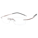 HDCRAFTER Mens Lightweight Titanium Rimless Eyeglasses Frames Prescription Optical Glasses Frame for women Frameless Frames