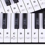 Transparent Piano Keyboard Sticker 54/61 Key Electronic Keyboard Piano Sticker 88 Key Piano Stave Note Sticker for White Keys