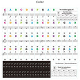 Transparent Piano Keyboard Sticker 54/61 Key Electronic Keyboard Piano Sticker 88 Key Piano Stave Note Sticker for White Keys